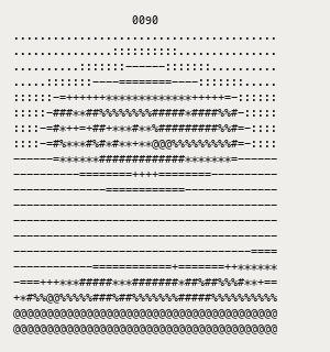 GLM-5.3 luminance ASCII output for frame 0090.